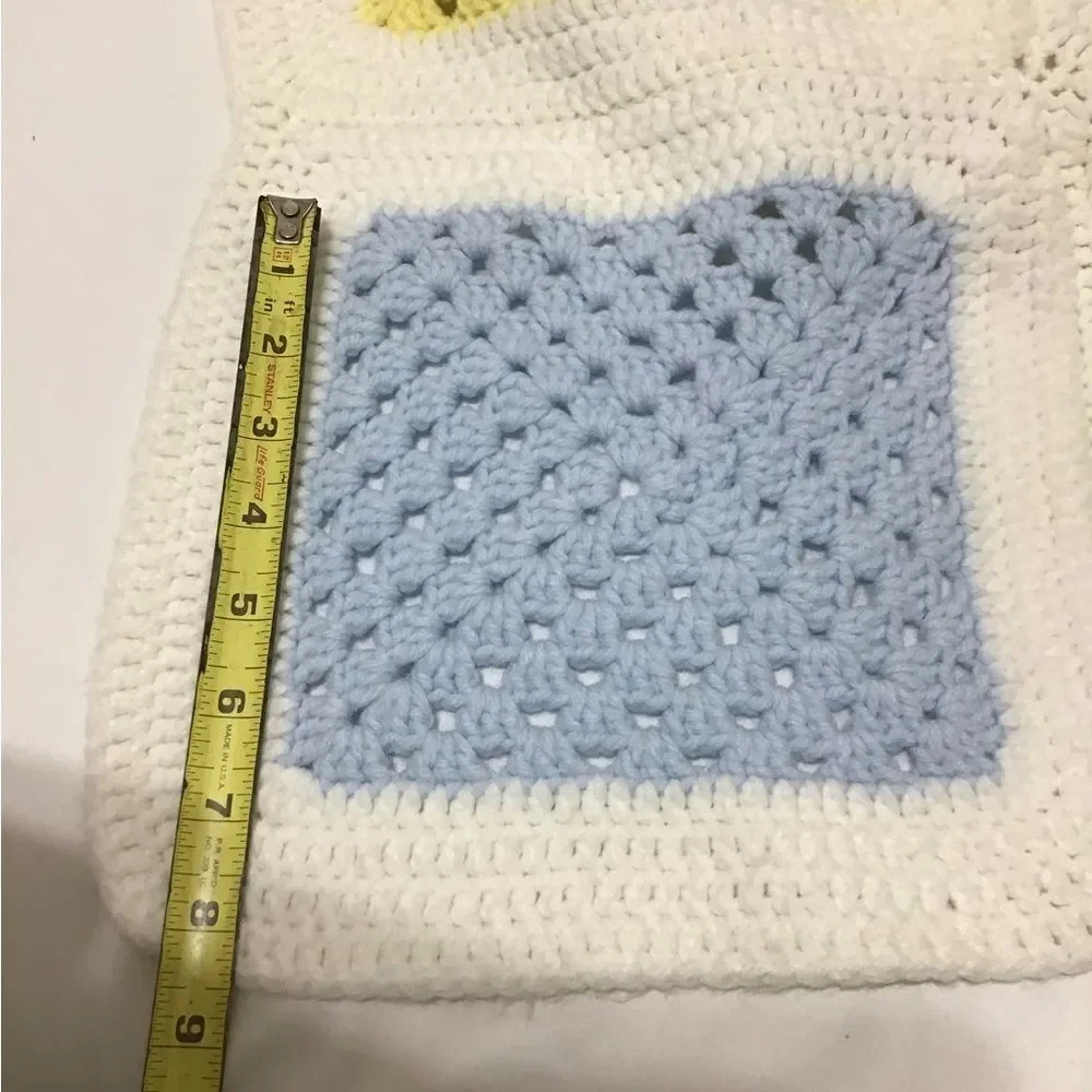 Hand Crafted Crochet Granny Squares Style Quilt
